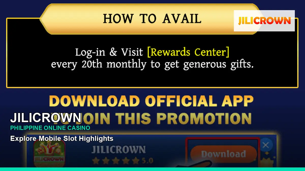JILICROWN casino app and game selection for Philippine players with featured game highlights